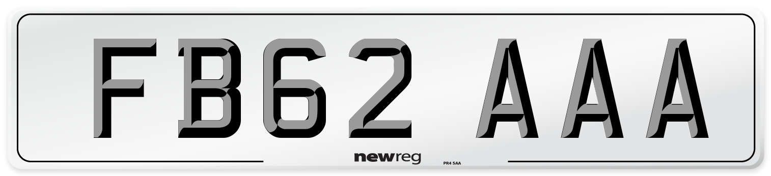 FB62 AAA Number Plate from New Reg